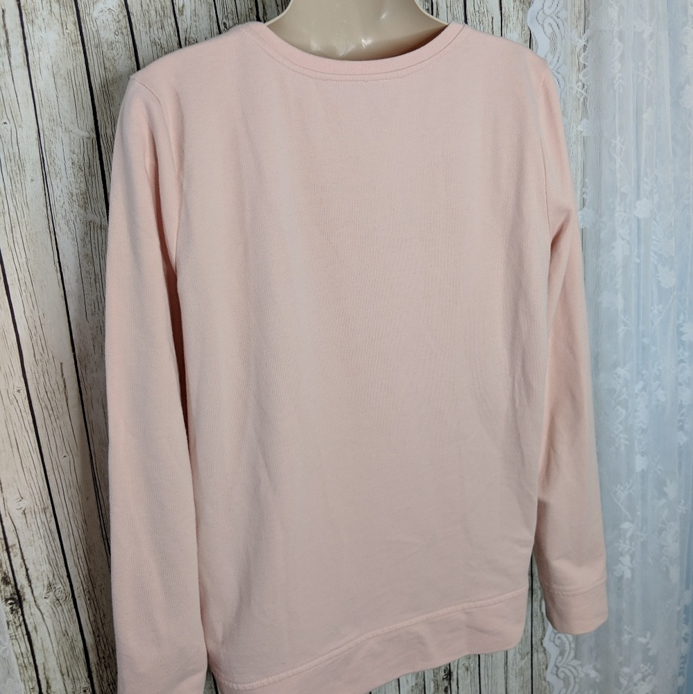 LOFT Light Pink 'Mon Doux Amour' Graphic Crewneck Sweatshirt - Picture 4 of 8